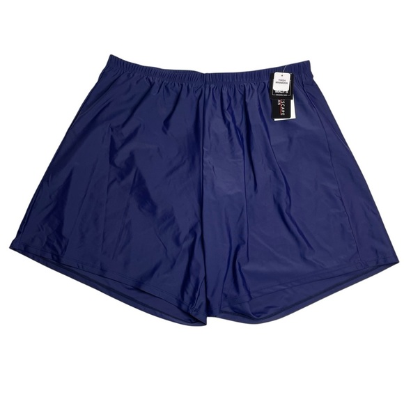 Island Escape Plus Size Swim Shorts Navy Blue 18 W New with Tags - Picture 1 of 6